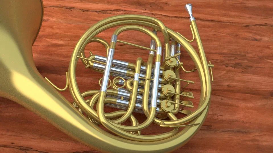 Mô hình 3D Kèn French Horn - Nhạc cụ đồng cực đẹp để in 3D - Image 1