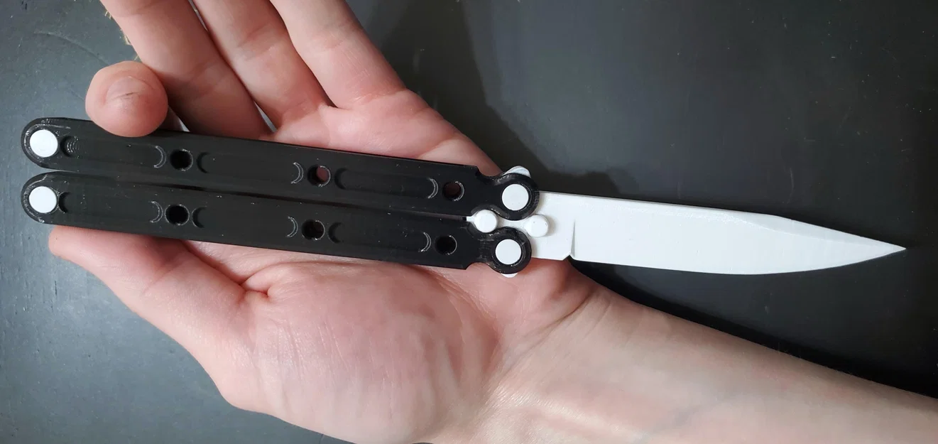 Dao bướm (Butterfly Knife / Balisong) in 3D – Lắp ráp đơn giản - Image 1