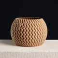 Chậu cây hình cầu vân Zigzag (vase mode) - Thumbnail 1