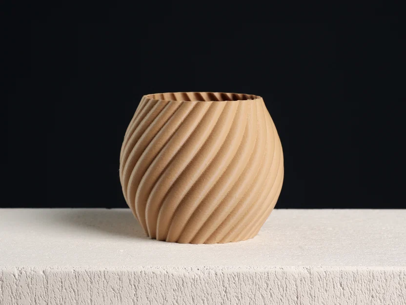 Chậu cây hình cầu xoáy (Swirl Sphere) – Vase Mode & Shelled - Image 1