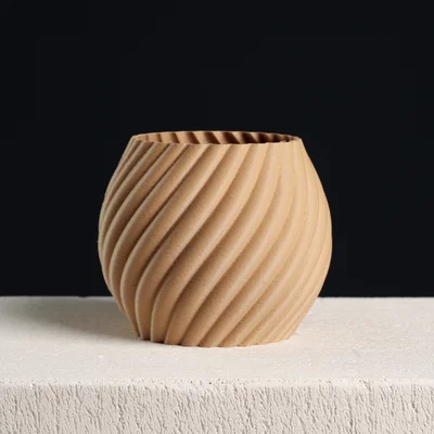 Chậu cây hình cầu xoáy (Swirl Sphere) – Vase Mode & Shelled