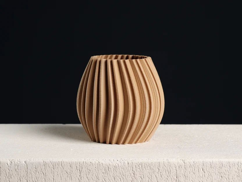 Chậu cây tròn abstract | Vase Mode + Shelled | Slimprint - Image 1