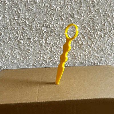 Mô hình Push Dagger in 3D: Dụng cụ tự vệ cầm tay nhỏ gọn