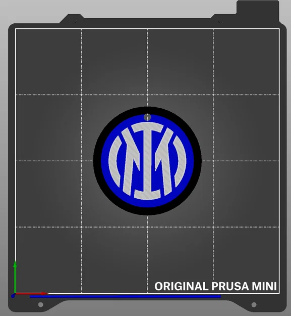 Móc khóa logo F.C. Internazionale Milano (Inter Milan) in 3D - Image 3