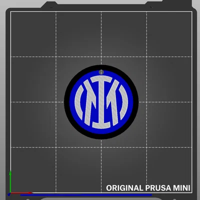 Móc khóa logo F.C. Internazionale Milano (Inter Milan) in 3D