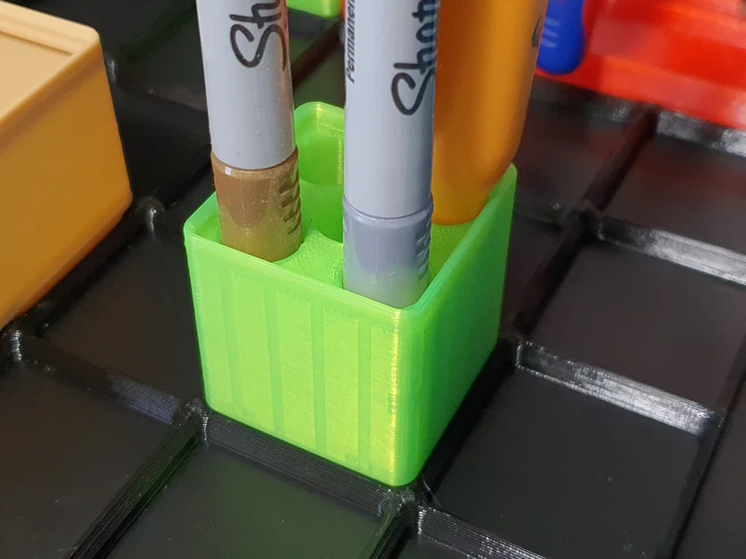 Khối lưu trữ Gridfinity cho Sharpie (để đầu bút xuống) V2 - Image 1