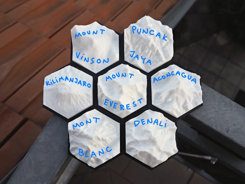 7 Summits – Bộ 7 đỉnh cao nhất mỗi châu lục (trang trí hexagon) - Image 2