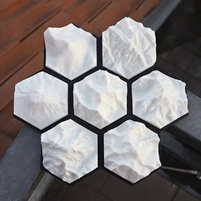 7 Summits – Bộ 7 đỉnh cao nhất mỗi châu lục (trang trí hexagon)