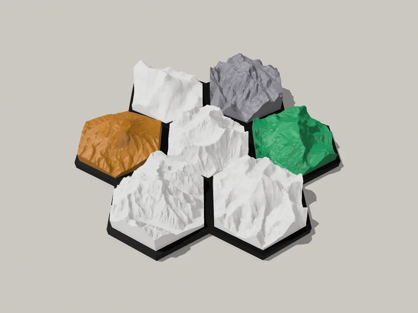 7 Summits – Bộ 7 đỉnh cao nhất mỗi châu lục (trang trí hexagon) - Image 5