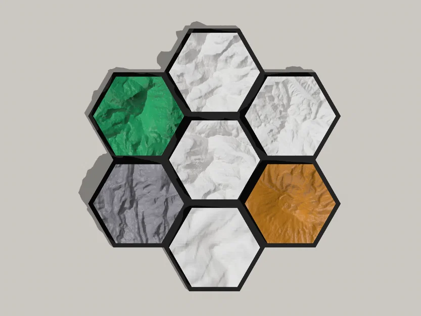 7 Summits – Bộ 7 đỉnh cao nhất mỗi châu lục (trang trí hexagon) - Image 6