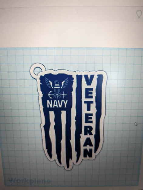 Móc khóa Cựu chiến binh Hải quân (Navy Veteran Keychain) - Image 1