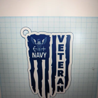 Móc khóa Cựu chiến binh Hải quân (Navy Veteran Keychain)