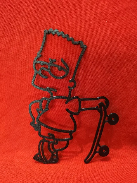 Mô hình trang trí Bart Simpson cùng ván trượt in 3D độc đáo - Image 1