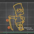 Mô hình trang trí Bart Simpson cùng ván trượt in 3D độc đáo - Thumbnail 3