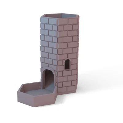 Tháp Đổ Xúc Xắc DnD Hình Lâu Đài - Mô Hình In 3D Độc Đáo