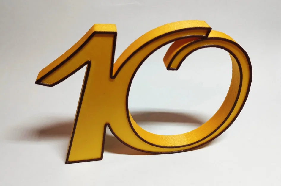 Cake topper “10” – Trang trí bánh sinh nhật 10 tuổi - Image 2