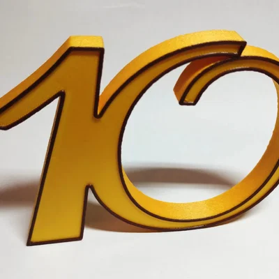 Cake topper “10” – Trang trí bánh sinh nhật 10 tuổi