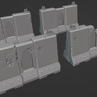 Địa hình Grimdark: rào chắn bê tông cao cho wargaming (Warhammer 40k, v.v.)