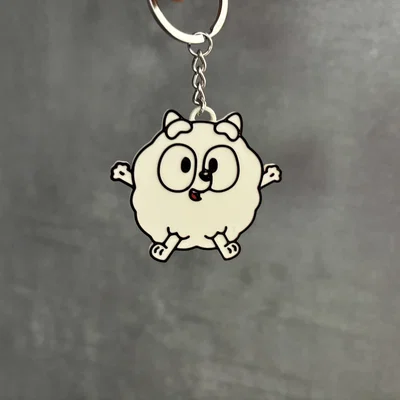 Móc khóa Pom Pom trong Bluey (cún Pomeranian)