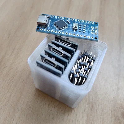 Khay Gridfinity đựng Arduino Nano và chân cắm tiện lợi
