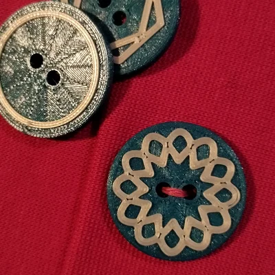 Bộ sưu tập 9 mẫu nút áo Decorative Buttons in 3D độc đáo
