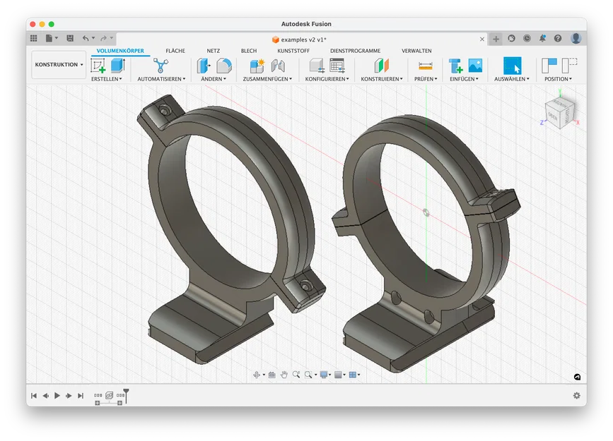 Bản mới: Lens collar (tripod) fully parametric, Arca plate - Image 1