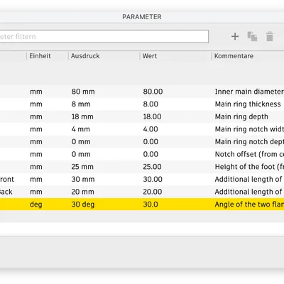 Bản mới: Lens collar (tripod) fully parametric, Arca plate