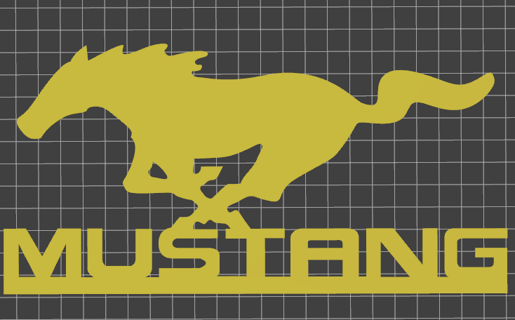 Mô hình logo Mustang in 3D cực chất cho fan xe hơi - Image 1