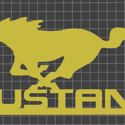 Mô hình logo Mustang in 3D cực chất cho fan xe hơi