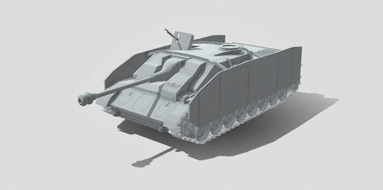 Mô hình in 3D xe tăng diệt pháo StuG IV Low Poly cực đẹp - Image 1