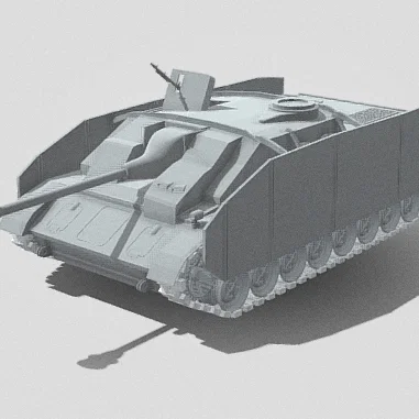 Mô hình in 3D xe tăng diệt pháo StuG IV Low Poly cực đẹp