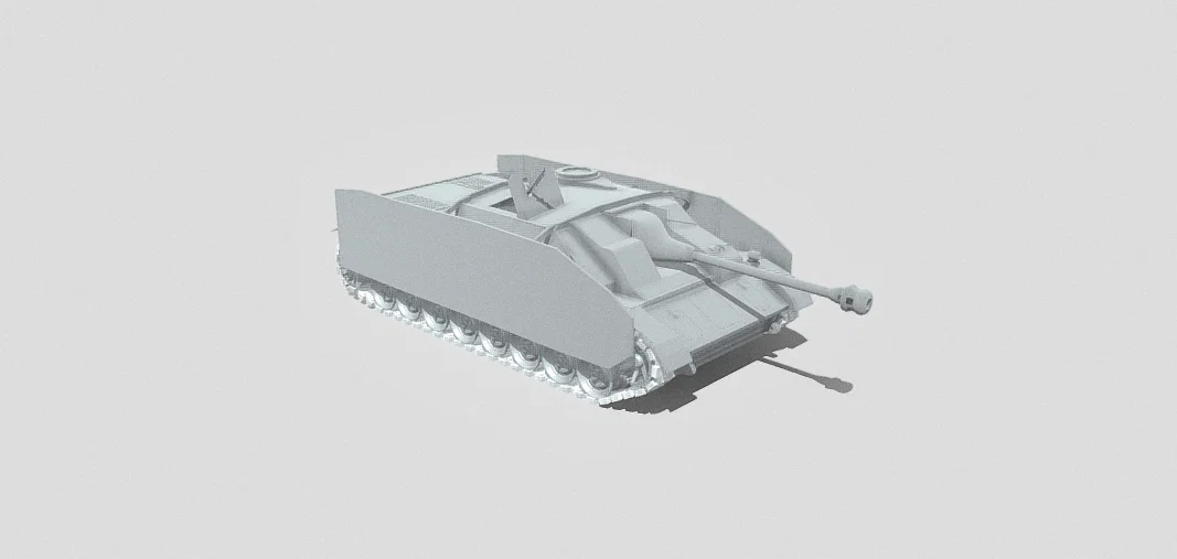 Mô hình in 3D xe tăng diệt pháo StuG IV Low Poly cực đẹp - Image 2