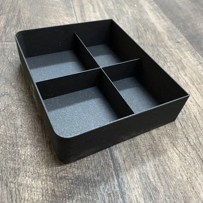 Hộp đựng đồ đa năng chia 4 ngăn 145x120x37mm in 3D tiện lợi