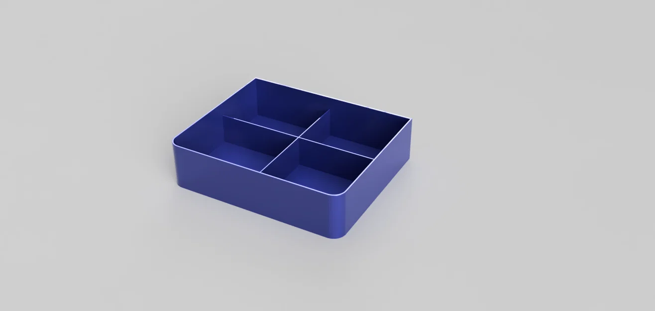Hộp đựng đồ đa năng chia 4 ngăn 145x120x37mm in 3D tiện lợi - Image 3