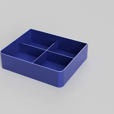 Hộp đựng đồ đa năng chia 4 ngăn 145x120x37mm in 3D tiện lợi