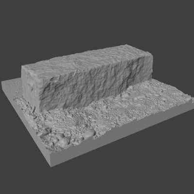 Mô hình tảng đá lớn (Large Stone) in 3D cho sa bàn, Warhammer 40k