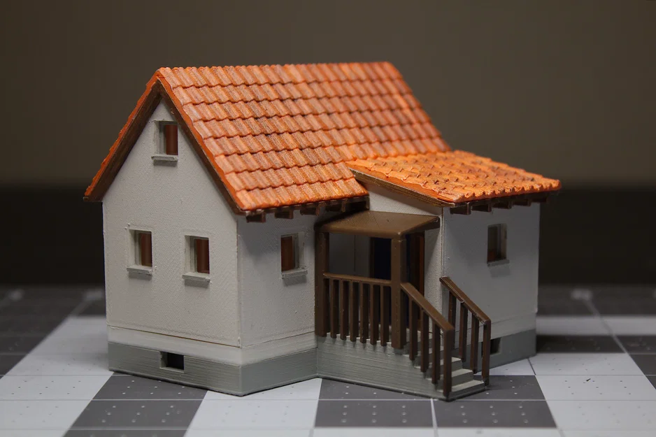 Nhà tỉ lệ H0 có tầng hầm “House 1” (HO 1:87) - Bộ kit lắp ráp - Image 1