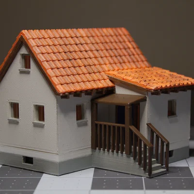 Nhà tỉ lệ H0 có tầng hầm “House 1” (HO 1:87) - Bộ kit lắp ráp