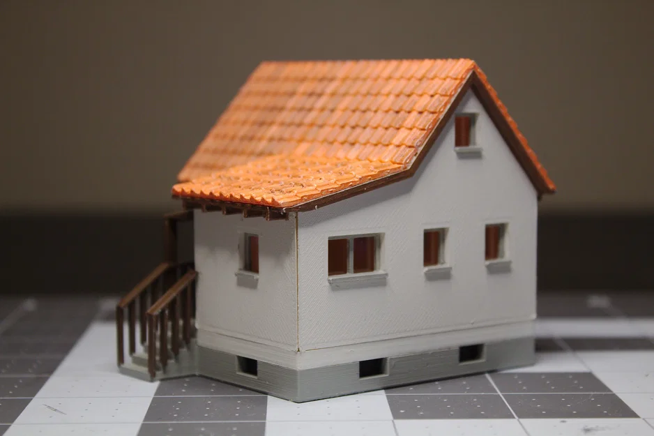 Nhà tỉ lệ H0 có tầng hầm “House 1” (HO 1:87) - Bộ kit lắp ráp - Image 2