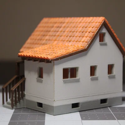 Nhà tỉ lệ H0 có tầng hầm “House 1” (HO 1:87) - Bộ kit lắp ráp