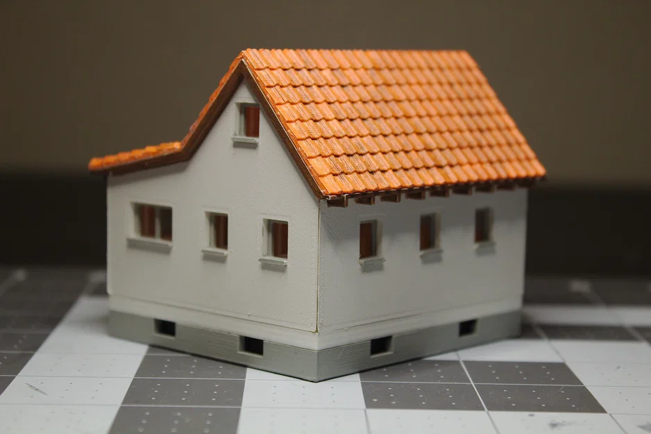 Nhà tỉ lệ H0 có tầng hầm “House 1” (HO 1:87) - Bộ kit lắp ráp - Image 3