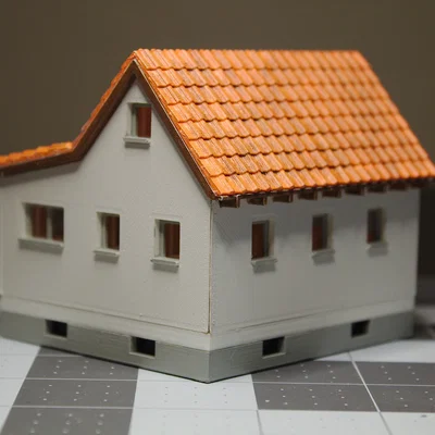 Nhà tỉ lệ H0 có tầng hầm “House 1” (HO 1:87) - Bộ kit lắp ráp