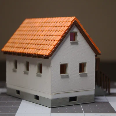 Nhà tỉ lệ H0 có tầng hầm “House 1” (HO 1:87) - Bộ kit lắp ráp