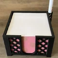Khay đựng giấy ghi chú Post-it kèm ống cắm bút - Thiết kế in 3D hiện đại - Thumbnail 4