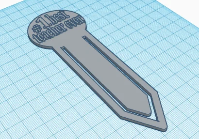 Mẫu in 3D kẹp sách quà tặng thầy cô #1 best teacher ever - Image 1