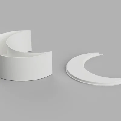 Hộp đựng đồ hình trăng khuyết (Crescent Moon Box) in 3D trang trí