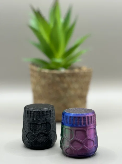 Voronoi Container – Hộp đựng họa tiết Voronoi nắp vặn - Image 1