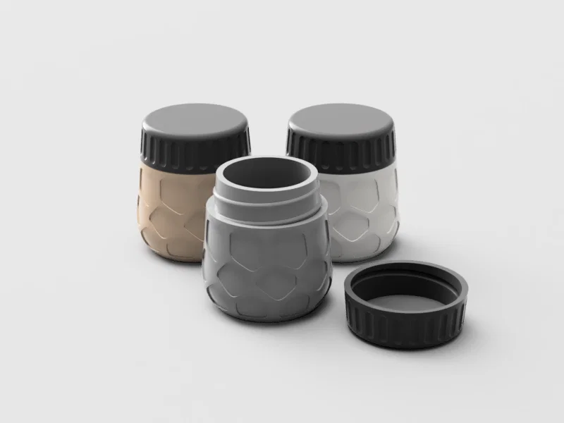 Voronoi Container – Hộp đựng họa tiết Voronoi nắp vặn - Image 2