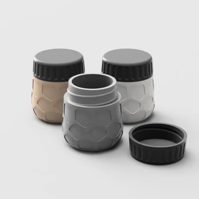 Voronoi Container – Hộp đựng họa tiết Voronoi nắp vặn