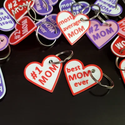Móc khóa trái tim Mother’s Day dễ thương cho mẹ (Cute Mother's Day Heart Keychains)